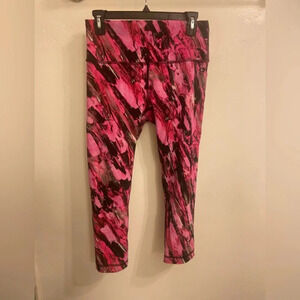 Lululemon Wunder Under Train High Rise Crop Pink Size 10